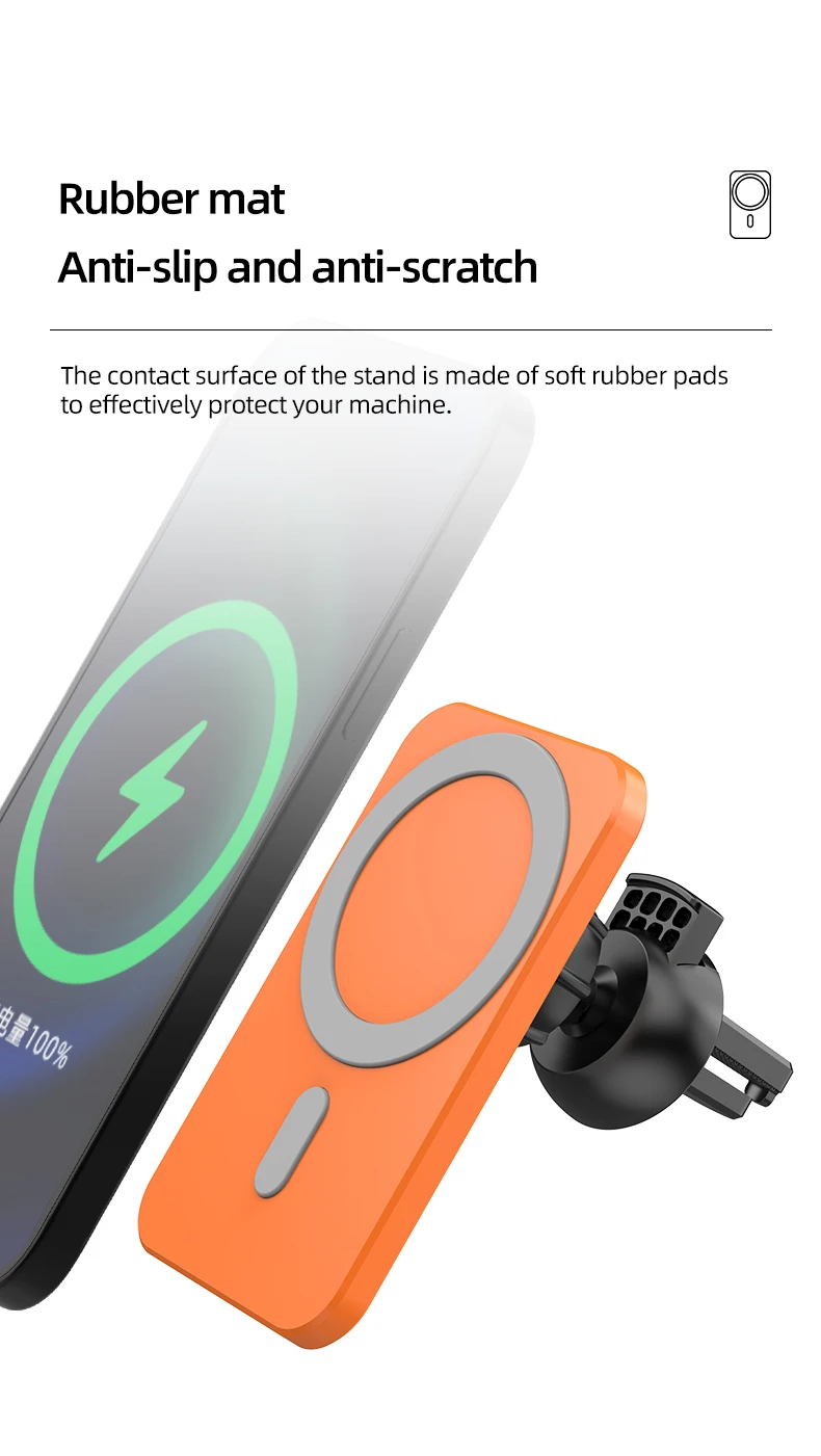 2021 15w Magnetic Car Vent Mount fast Wireless Charger phone holder for iphone 12 magnetic phone stand mount/dashboard/tabletop