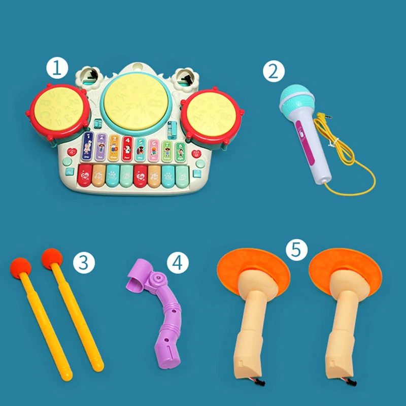 Пианино клавиатура игрушка детский электронный барабан и пианино 2 в 1 Детские игрушки музыкальный инструмент