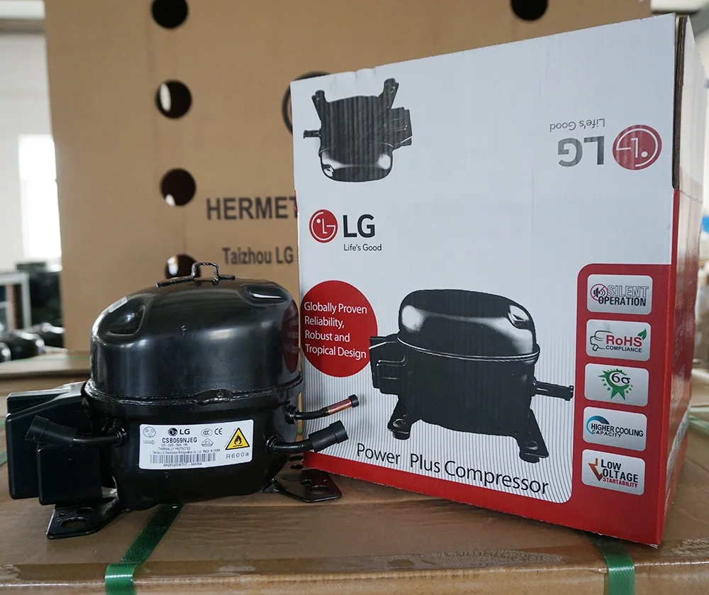LG R600a CSB069NJEG Gas Piston Types Compressor for Refrigeration Original and New Fast Delivery