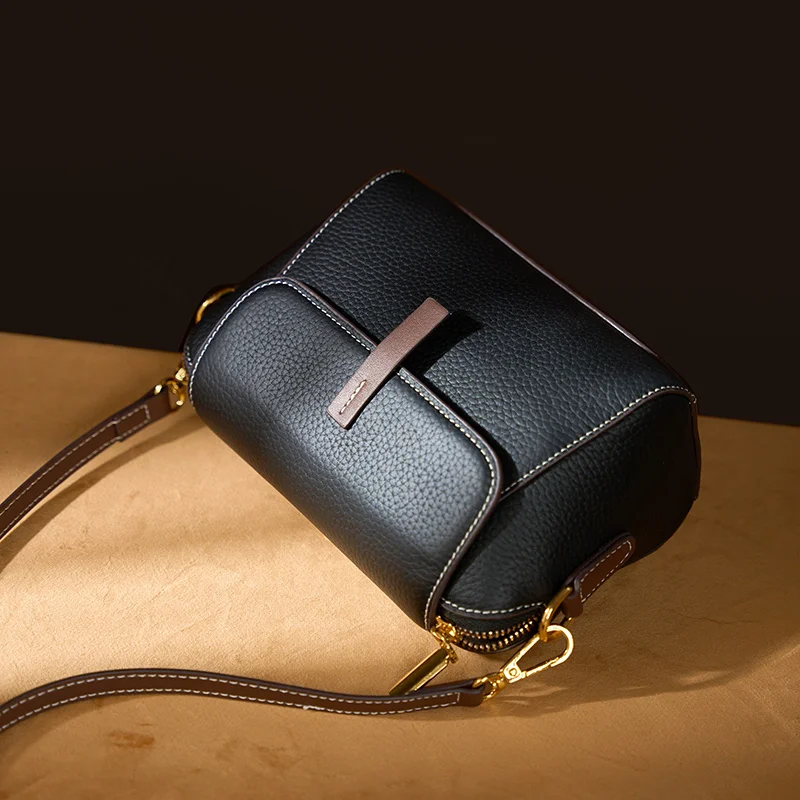 Embossed Logo Crossbody Shoulder Leather Sling Bag Women’s Bags Large Capacity Leather Bags Women Handbags