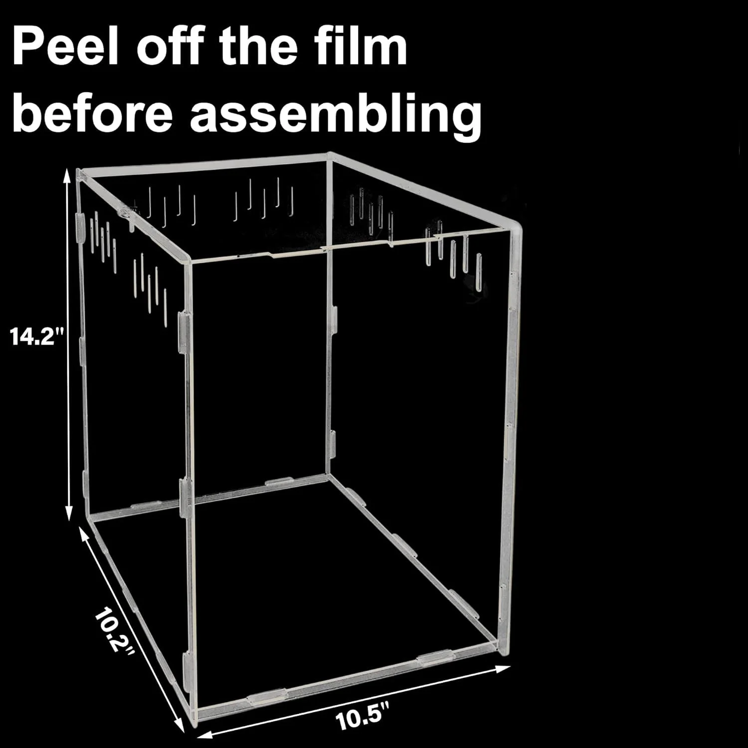 Custom Clear Reptile Terrarium Aquarium Breeding Tank Acrylic Tarantula Spider Enclosure Feeding Box Insect Habitat for Lizard