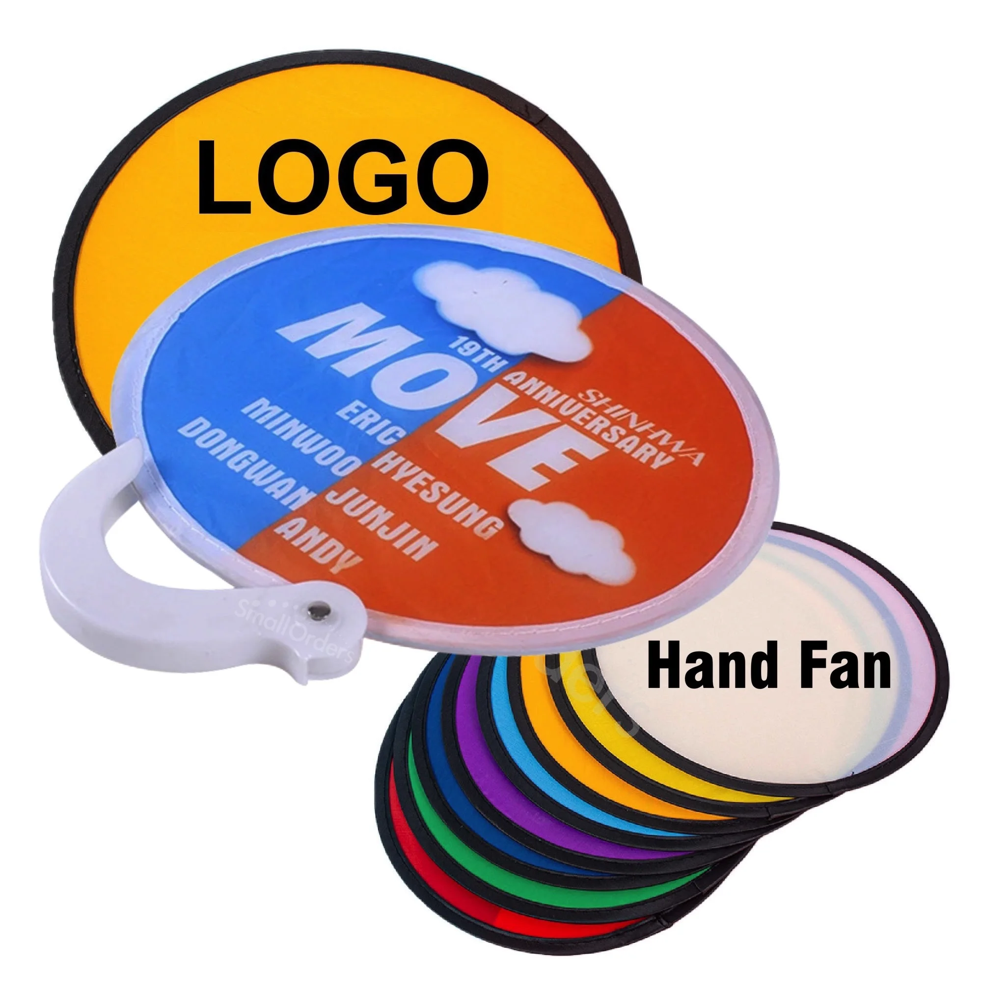 Foldable Pocket Advertising Flying Disc Hand Fan