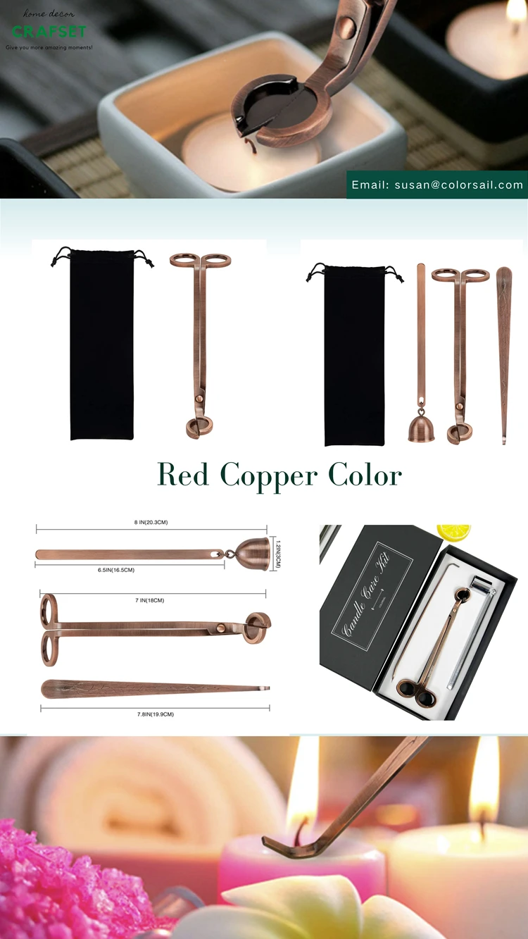 Luxury Custom Logo Candle Wick Trimmers Snuffer Dipper Personalized