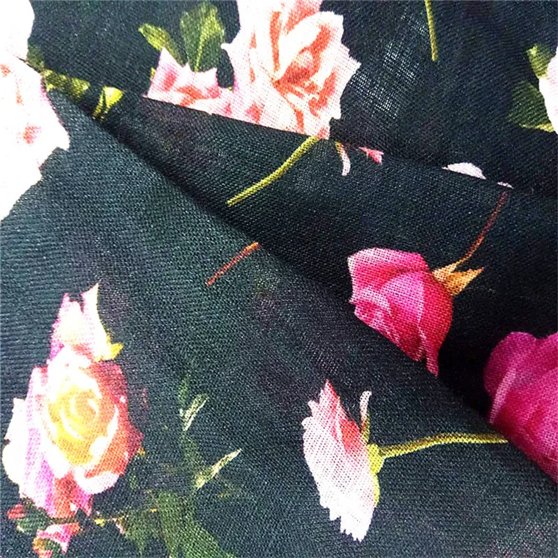OEM индивидуальный дизайн цифровая печать 100% льняная ткань для одежды