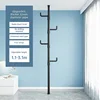 bold 32 diameter-frosted black single rod-4 clothes hook