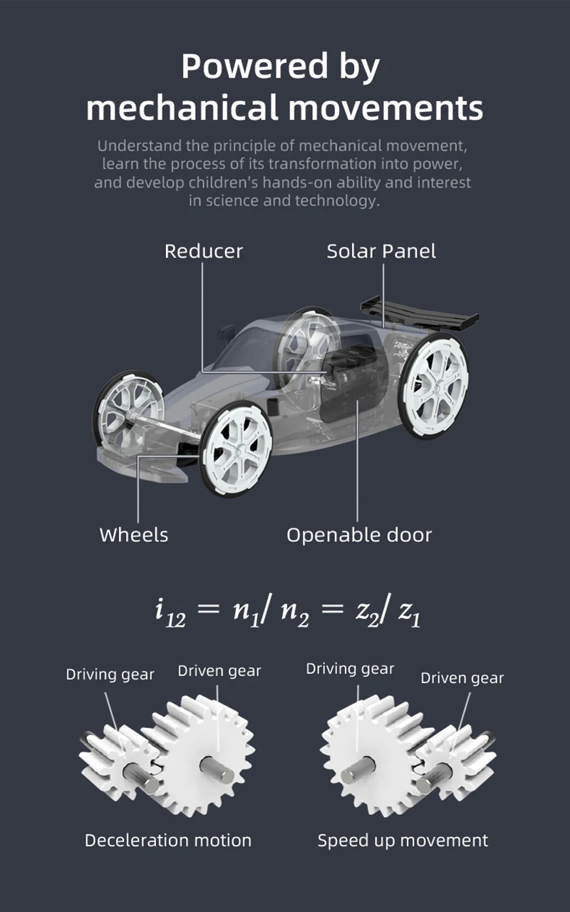 DIY 4WD solar  Concept car  Solar Toy Hands-On Science Gift Gifts For Teens Low  Carbon And Environmental Protection