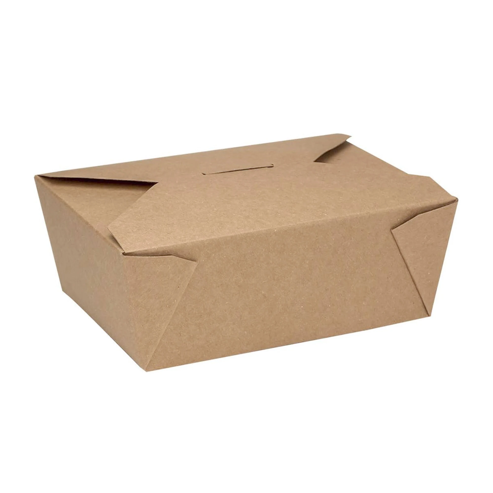 Customized Logo Reusable Eco-Friendly Waterproof Portable Kraft Paper Boxes Embossing Four-Color Die Cuts Fast Food Takeout