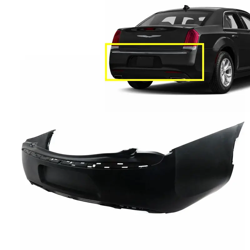 Auto car rear body bumper cover New Bumper Cover Fascia without sensors holes for chrysler 300 2015 2016 2017 2018