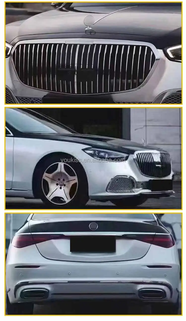 Modified Maybech Youkisss Car Bumper Body Kit for 2021-2023 Mercedes Benz S-Class W223 ...