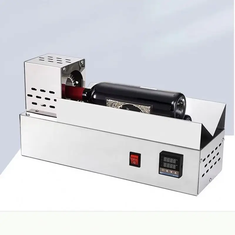 Thermostatic Thermal PVC Plastic Film Red Wine Glass Bottle Sleeves Heat Shrinking Wrapping Sealing Machine
