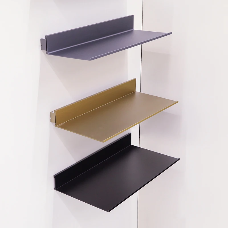LED wall shelf in modern living room interior