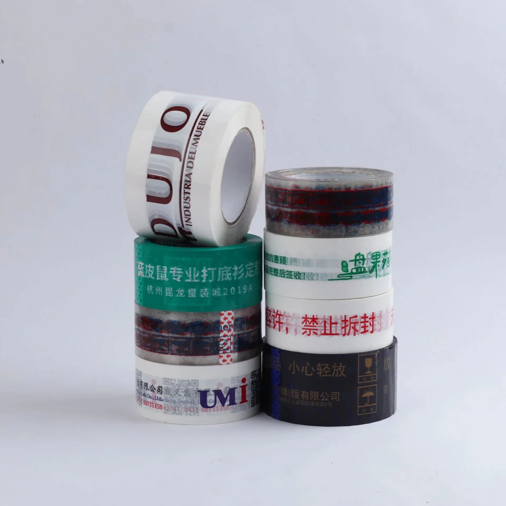 Custom Printed Clear Plastic Wrap Tapes With Logo Shipping Packaging