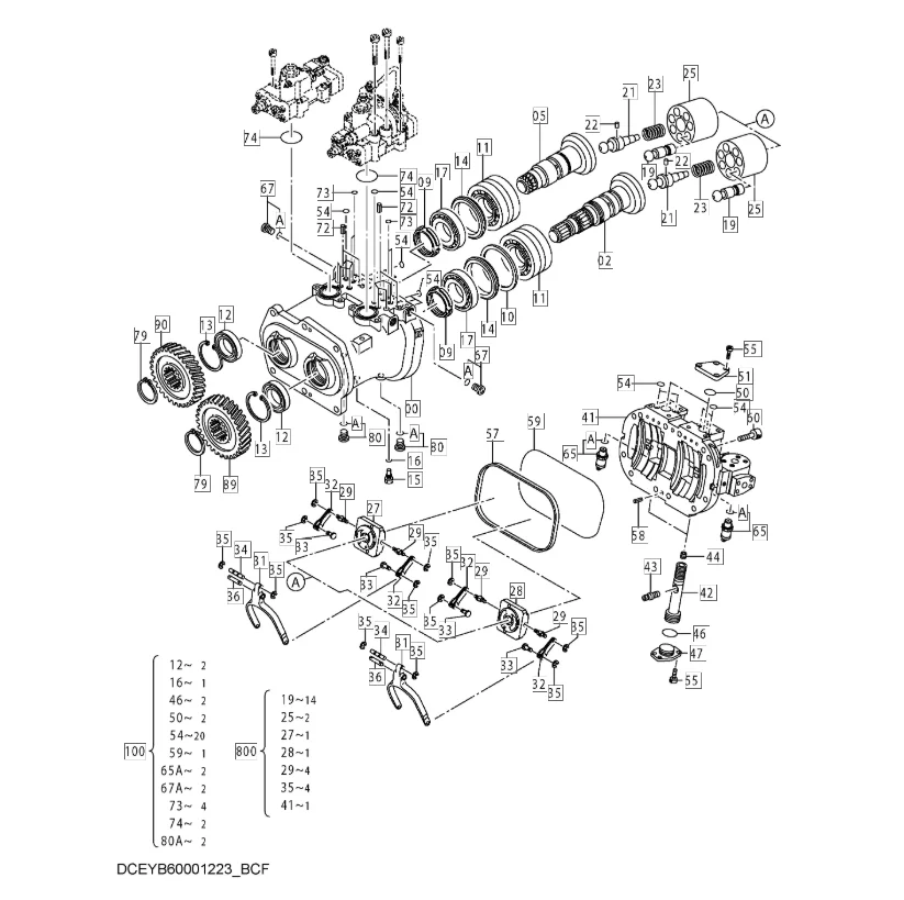 専用21 Original Excavator Hydraulic Main Pump Kit ZX20T-3PUMPKIT