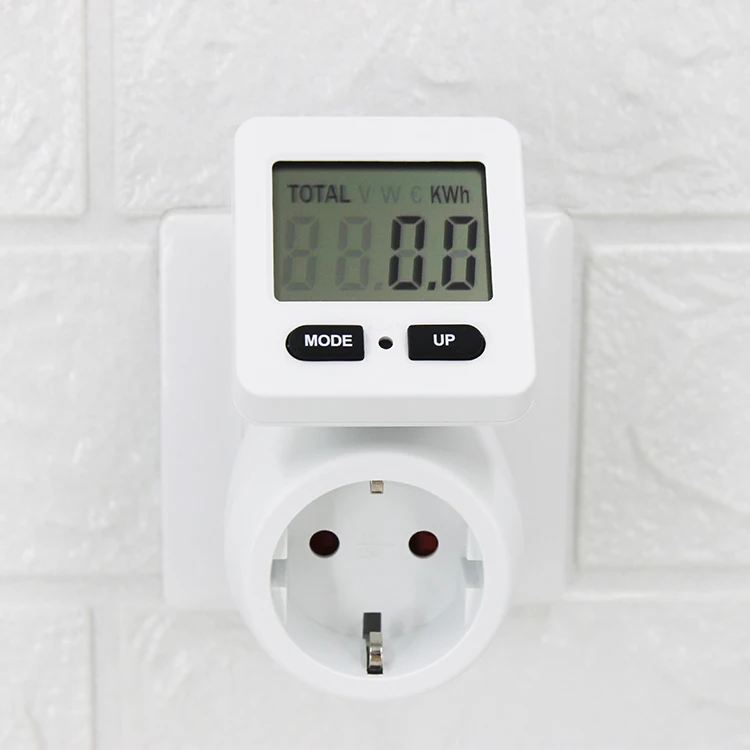 Digital Lcd Power Meters  Socket EU Plug Current Voltage Watt Electricity Measuring Power Meter