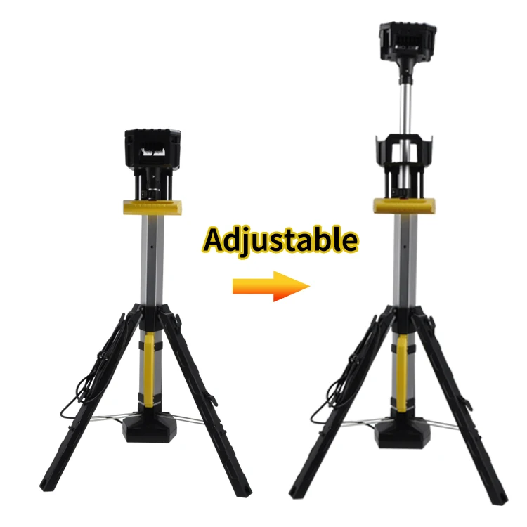 3000lm Rechargeable Work Light With Stand Tripod Work Light With Triple