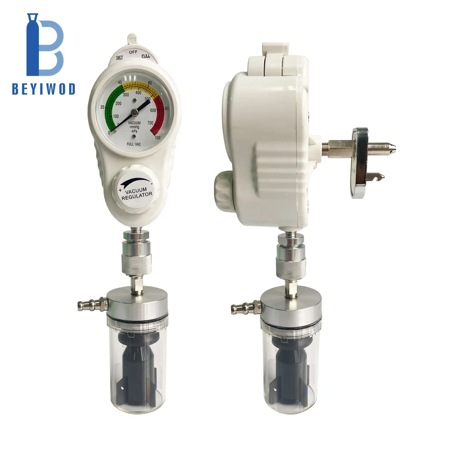 BEYIWOD medical vacuum regulator oh-meda adapter Medical Regulator Flowmeter Vacuum Regulator with Suction Jar