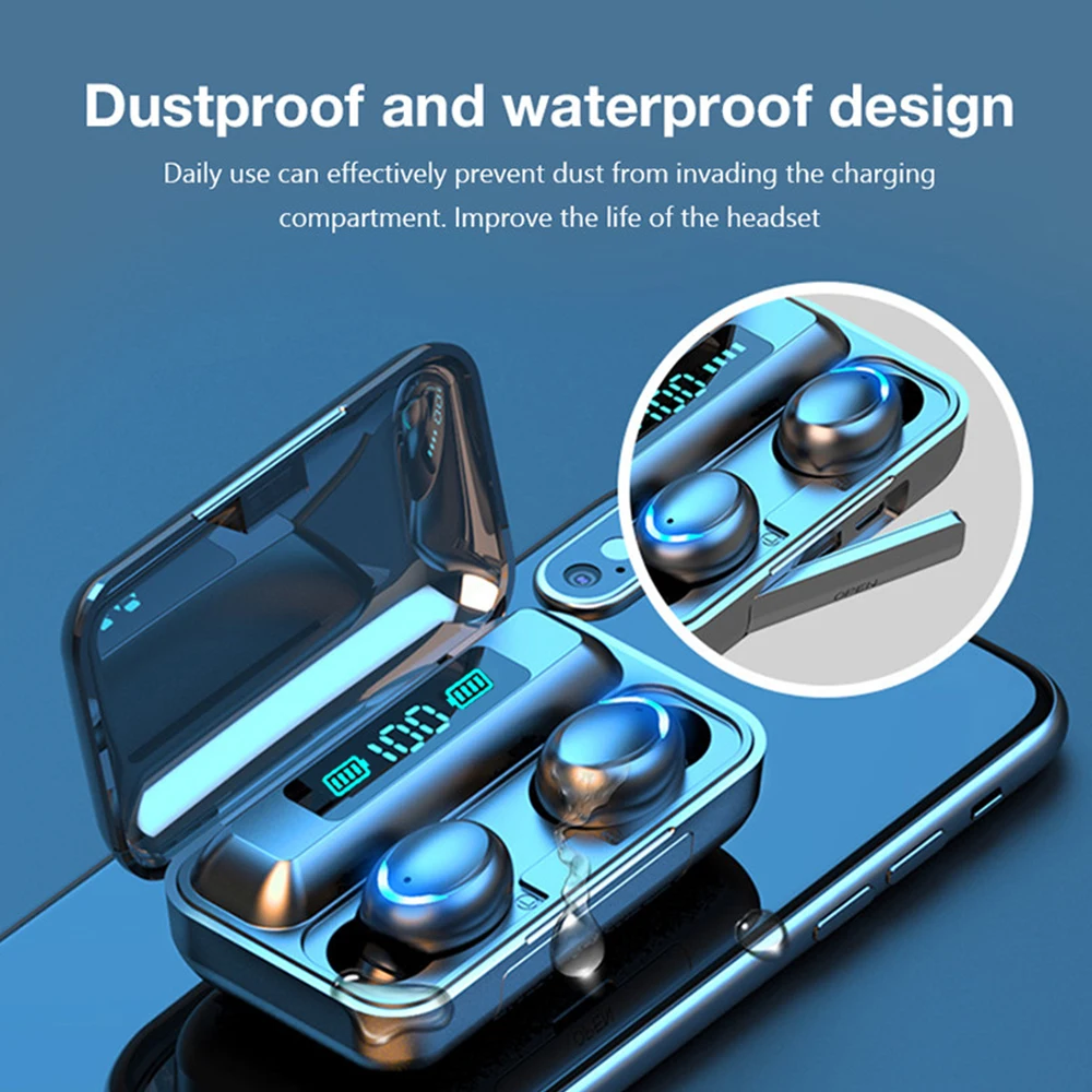 Amazon Top Seller Waterproof Sport Gaming Tws Headphones Touch Control Bt 5.0 Mini Wireless Earbuds Headset - ANKUX.COM