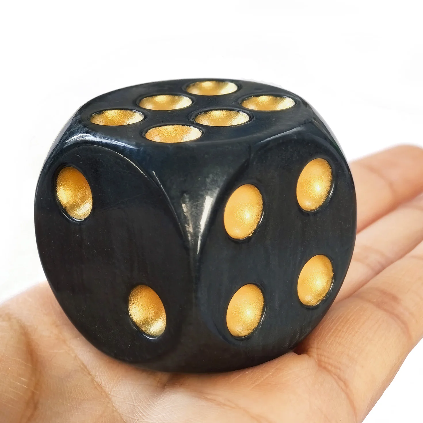 Marbled swirl shops green jumbo rounded corner dice with white pips