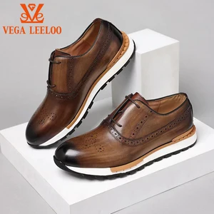 HIGH QUALITY  MEN CASUAL SHOES GREEN BLACK GENUINE LEATHER SNEAKERS FASHION SPORT SHOE MEN DRESS MONK  SHOES