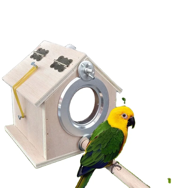 Wooden Cage House Breeding Box Nest For Bird Parrot Parakeet Cockatiels Supplies 