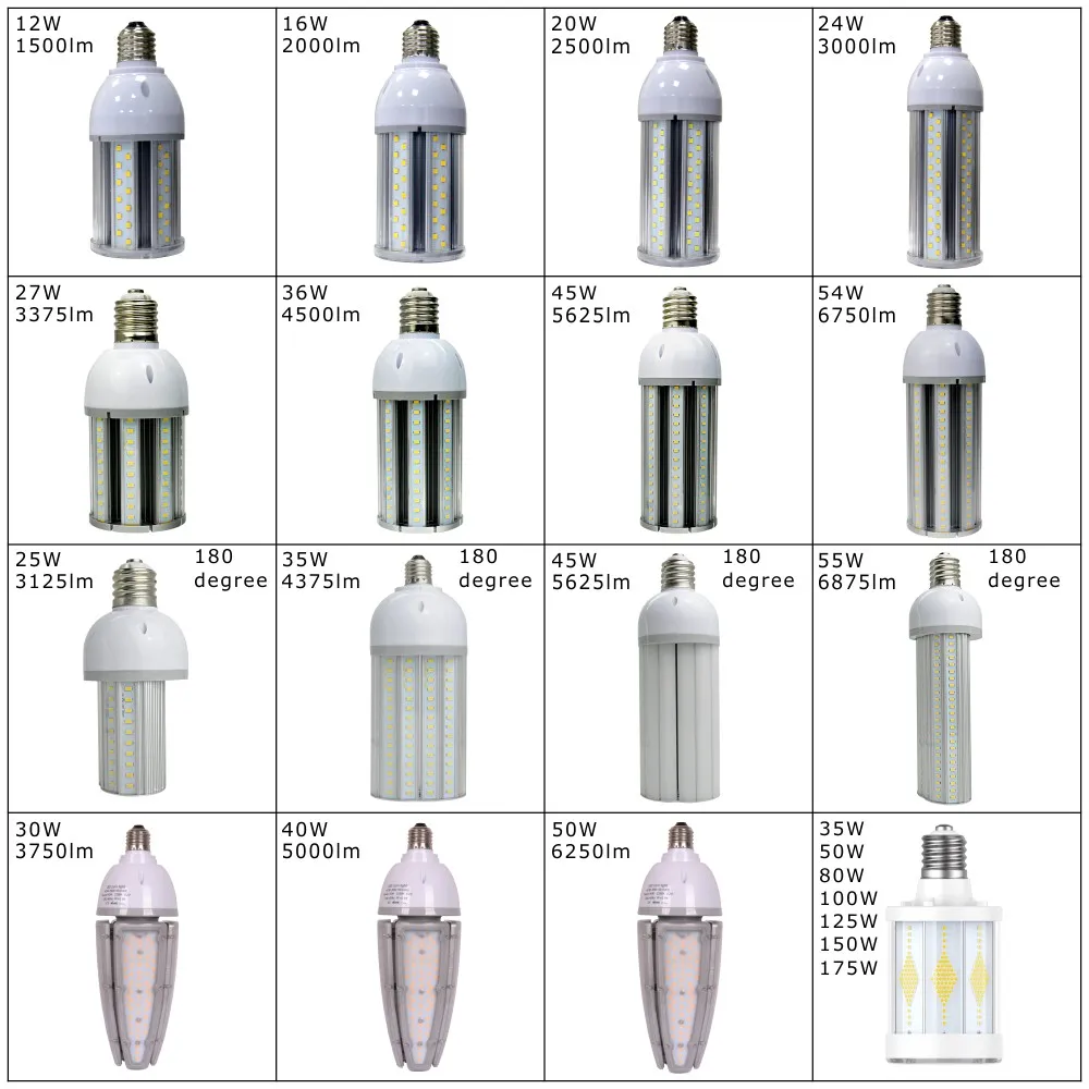 LED HID Bulb 50W E26 E27 E39 E40 70mm COB Light 150W Halogen Lamp LED  Street Light Replacement Corn Light Bulb, image size:1000x1000