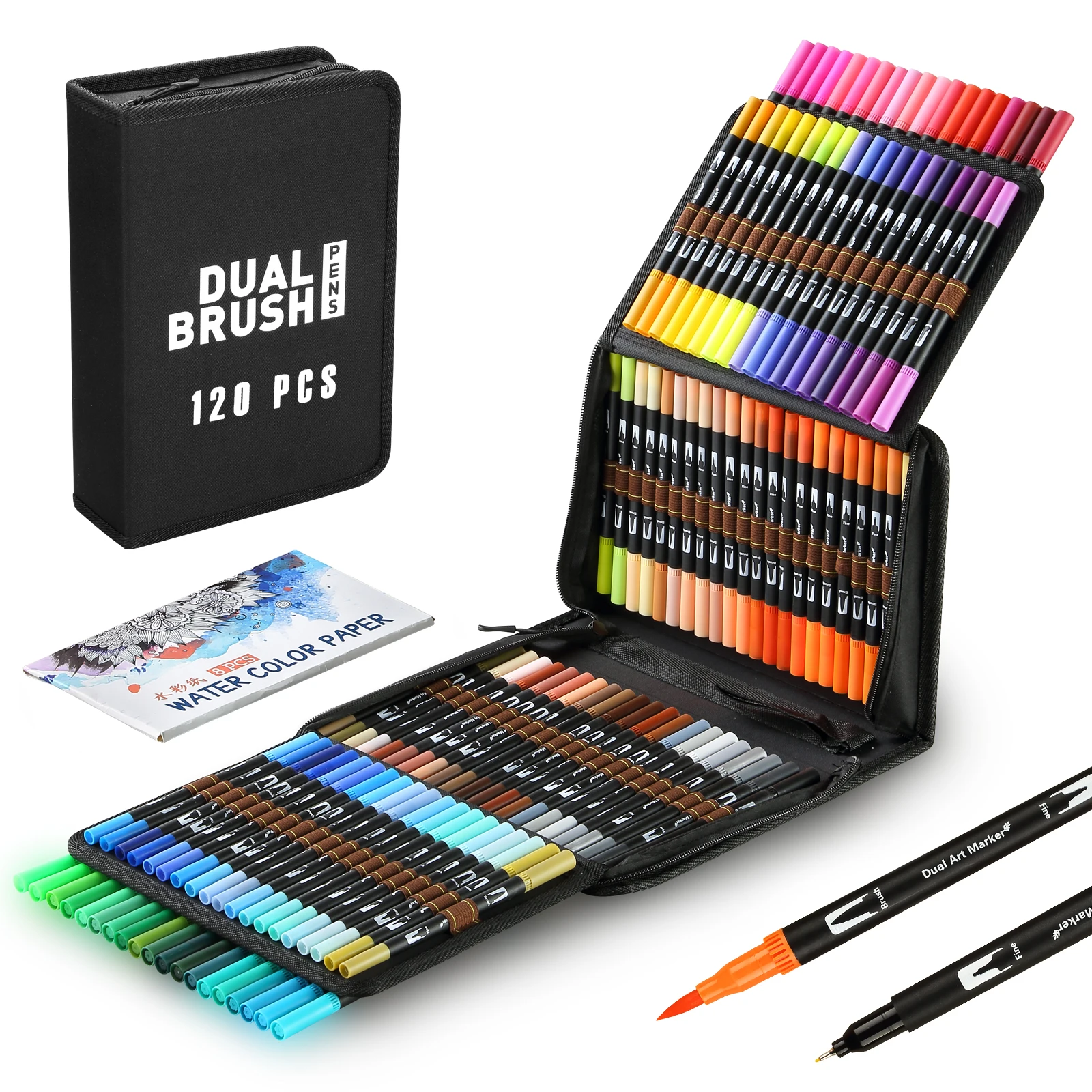 Watercolors Brush Pen Art Markers Sketch Pen Drawing Brush Set 12 24 36 48  60 72 100 Colors Professional Markers Back School
