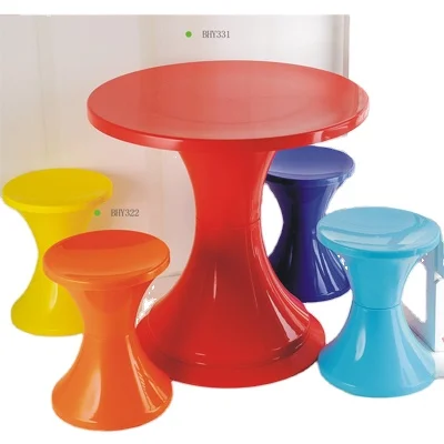 colorful stools with backs