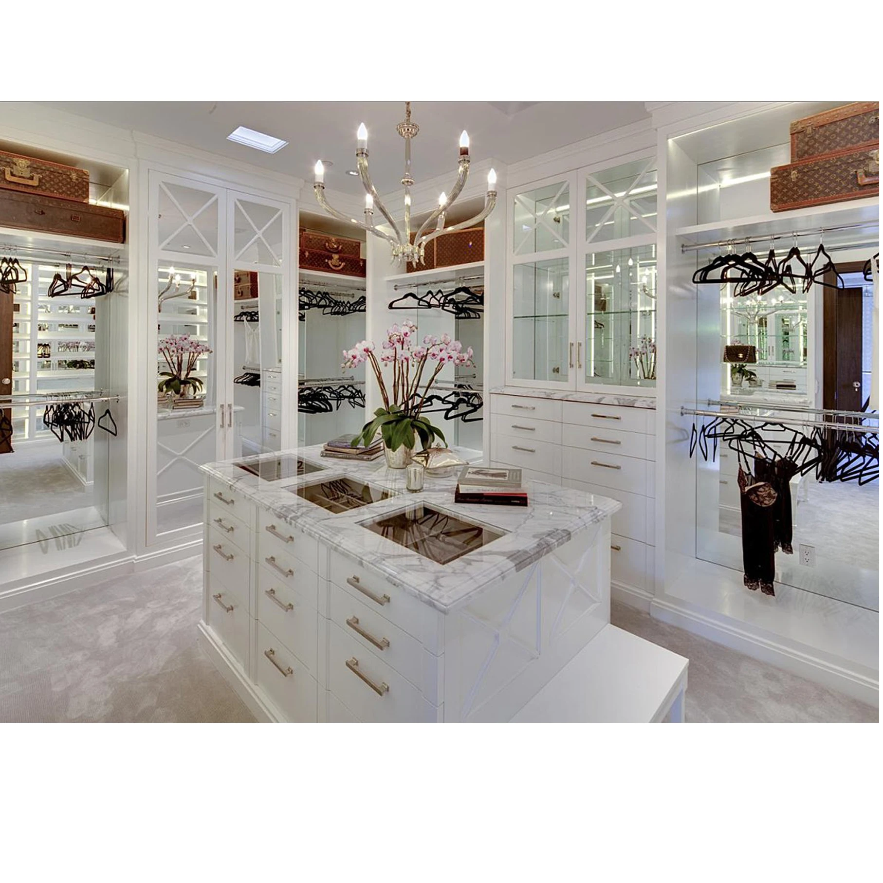 Wardrobe With Dressing Table Customized Waterproof Material Glossy White Walk In Closet Buy Wardrobe Closet