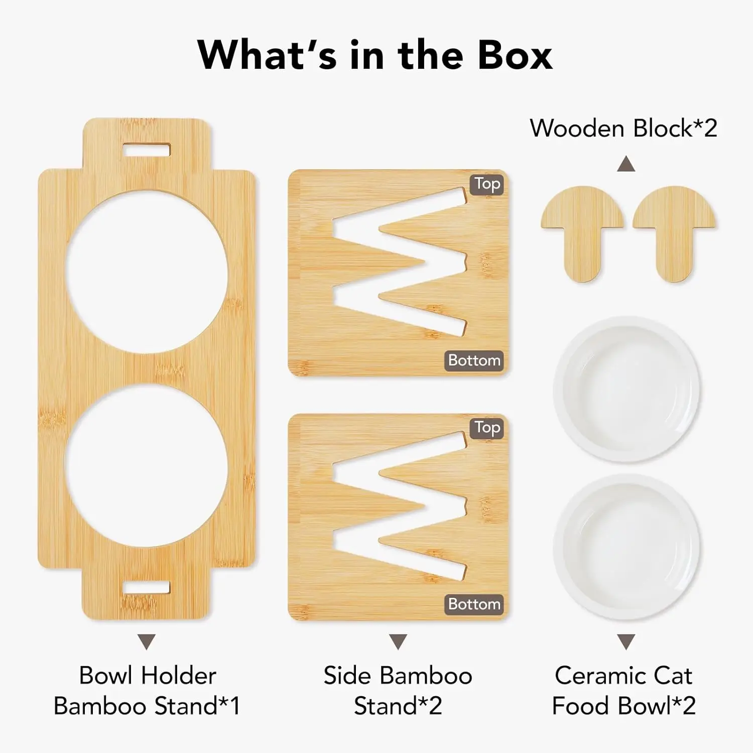 product bamboo ceramic 15 tilted raised cat bowls for indoor kidsadjustable anti vomiting dishwasher safe for food water-7