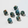 Irregular blue glaze