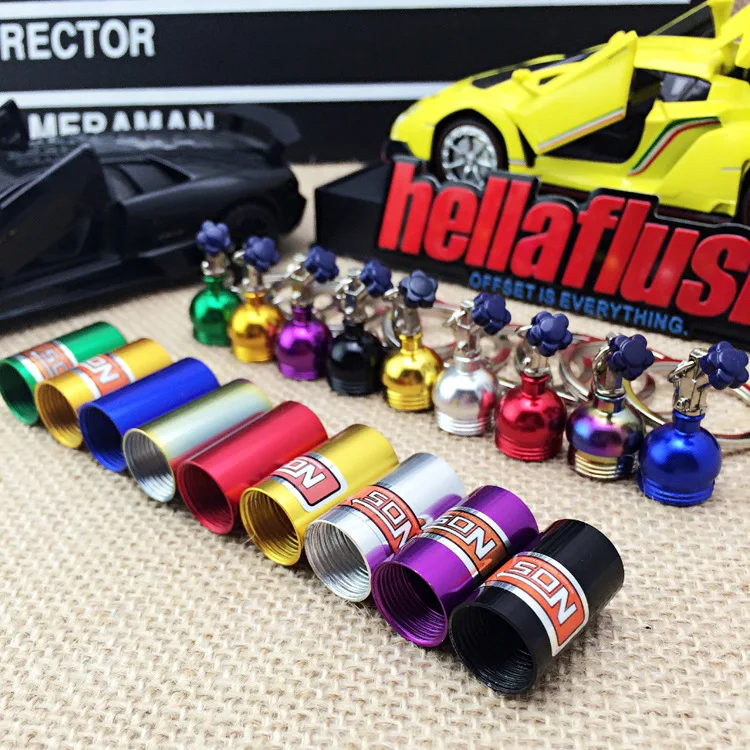 Turbo NOS Nitrous Oxide Bottle 2024 Key Chain Keychain Key Ring Stash Pill Box Storage Key Chain Auto Car Interior Accessories