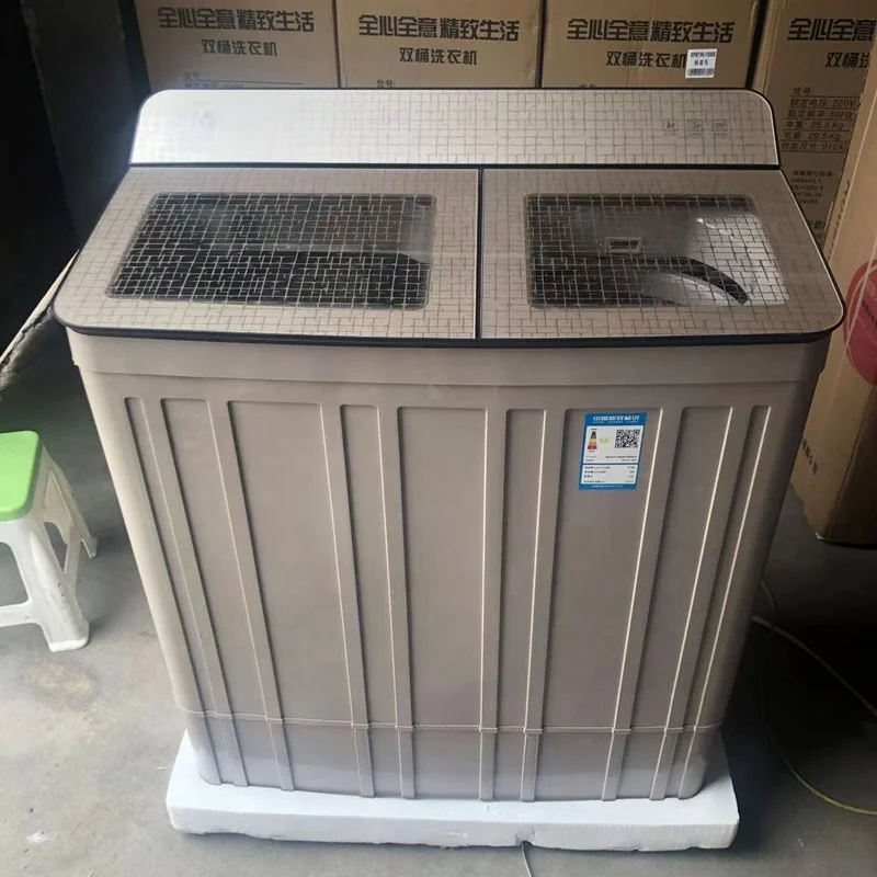 hot selling big capacity 15kgs semi-auto twin tub electric wash machine with dryer for dormitory or commercial laundry washer  3102431