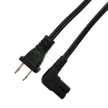 Us gauge non-polar two-plug AC power cable SPT-2 18AWG US Standard cable elbow C8 plug cable