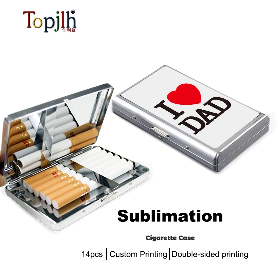 Topjlh DIY Printing Custom Cigarette Box Sublimation Blank Double-sided  Cigarette Cases