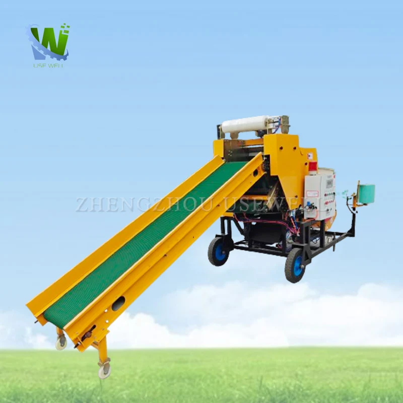 Diesel Motor Silage Hay Wrapping Machine Round Combined Silage Wrapper Machine Rice Husk Strip Compression Machine for Kenya