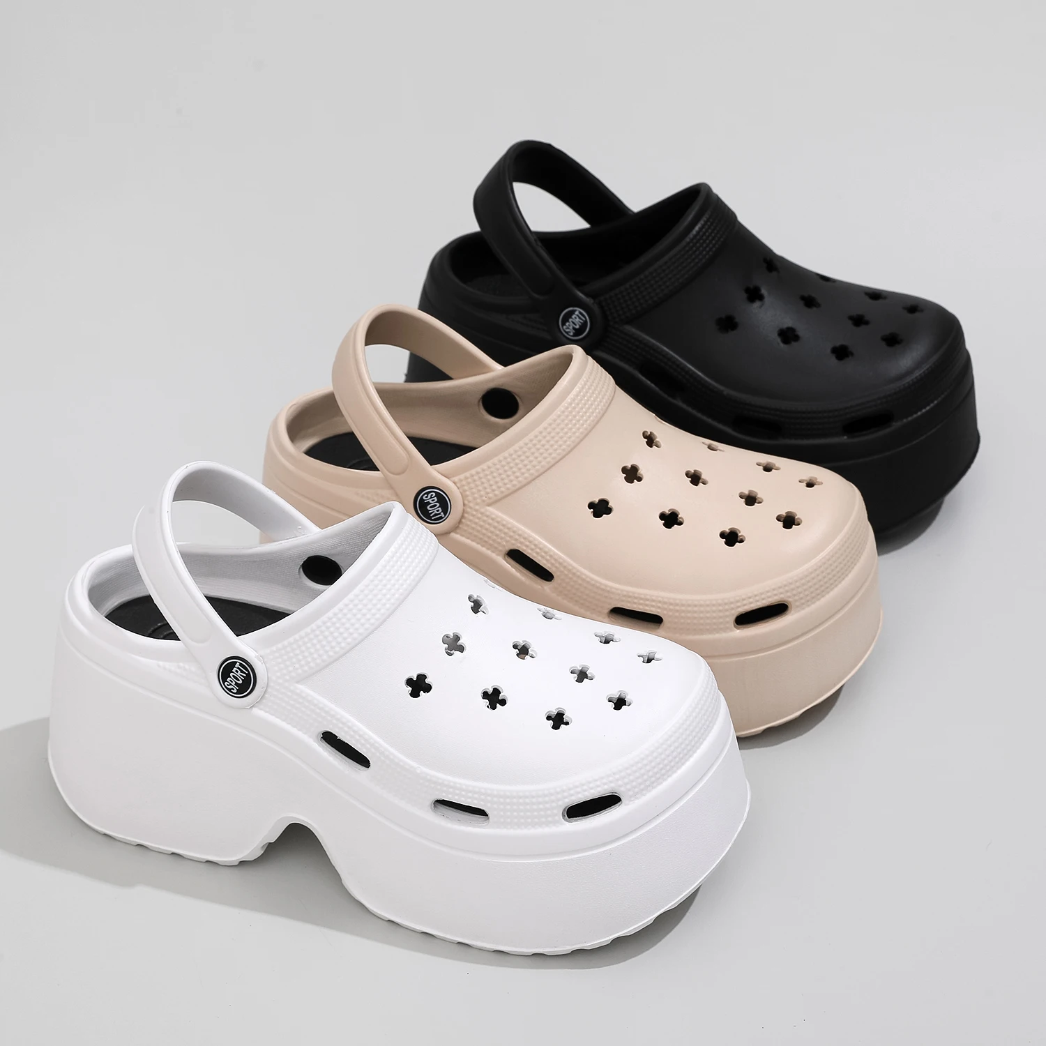 Новейшие Модные Нескользящие сабо на платформе, летние крутые женские тапочки, Необычные OEM женские сабо