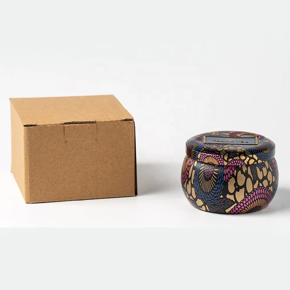 Домашнее украшение для ванной, спа, йоги, сильный аромат, ароматизированный длительный прочный соевый воск, портативная дорожная Жестяная Банка, свечи для релаксации