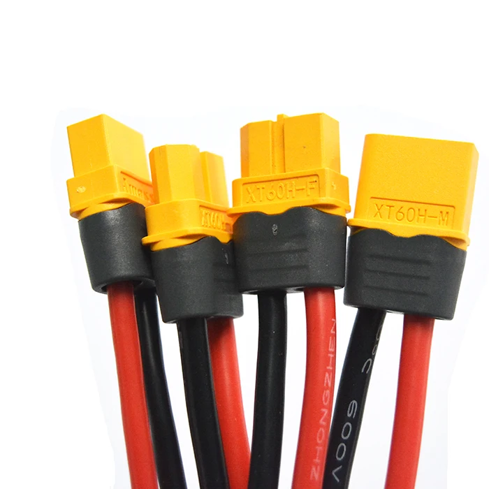 XT30 XT60 XT60U XT90 Tin Plated Copper Adapter Battery Cable Assembly PVC Insulated 12AWG Lipo Pigtail Cable for RC Aircraft