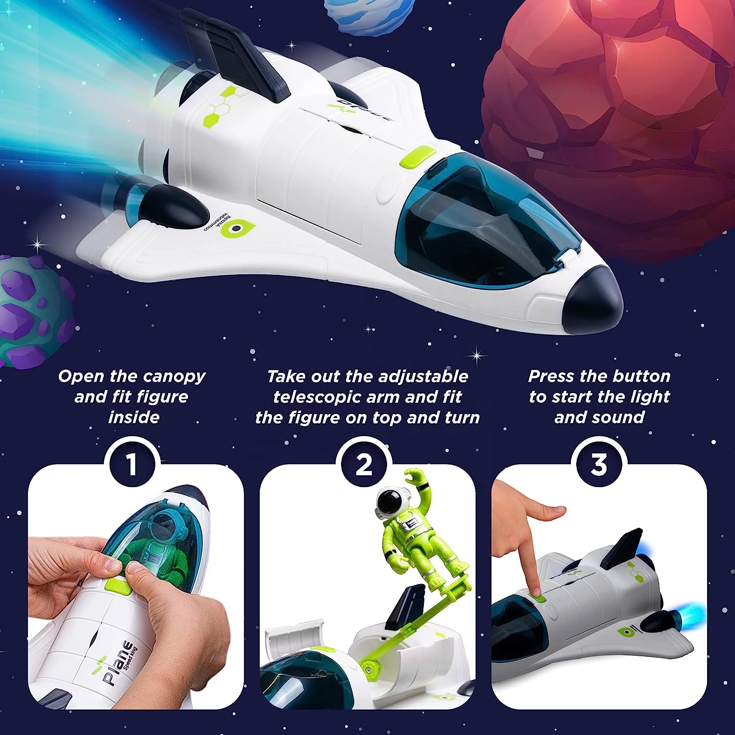 Cúpula Espacial Inflable W&O Con Luces LED Y Botón De Explosión ¡se Hincha En Segundos! Aventura Inmersiva Para Niños De 3 A 12 Años (ventilador No Incluido)