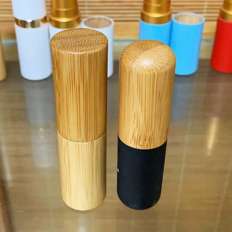 Bambus und holz lippenstift rohr kann platziert lippenstift und lip glasur  lip balm rohr fabrik direkt lippenstift rohr