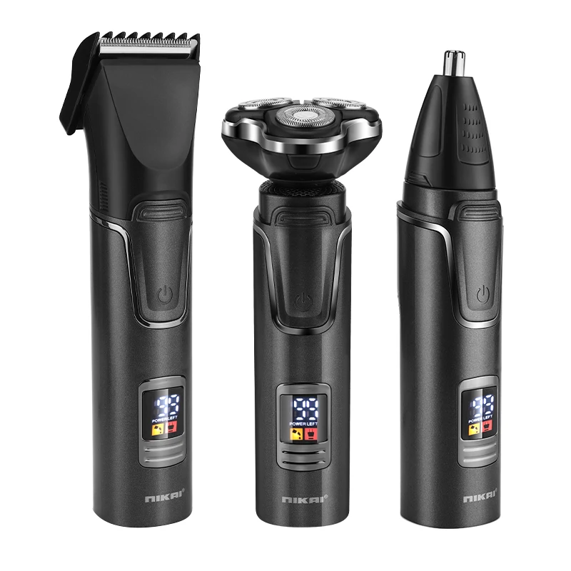 4D Multifunctional 3 in 1 Electric Shaver Razor Cordless Beard Trimmers Grooming Waterproof USB Rechargeable Nose Hair Trimmer