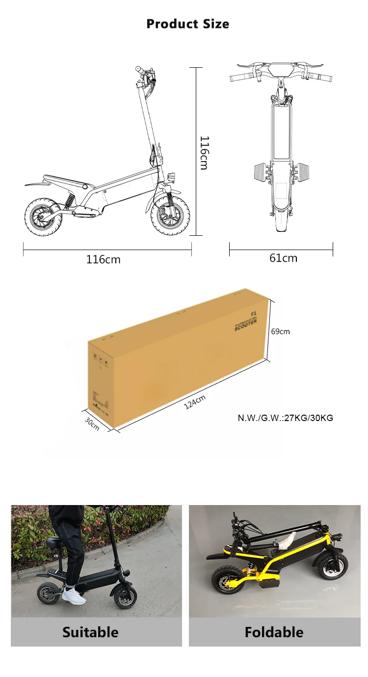 China Direct Sale Usa Electric Scooter Eu 500w Escooter 50km/h