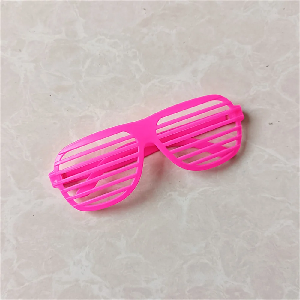 NOVELTY PLACE Neon-Shutter-Brille 80er Jahre – 24 Paar (4 Farben), Für Party, Kinder & Erwachsene