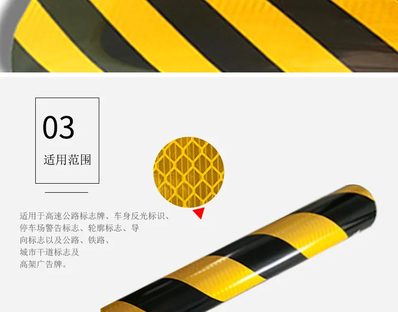 Yellow Black Reflective Film Garage Cement Pile Anti-collision Column ...