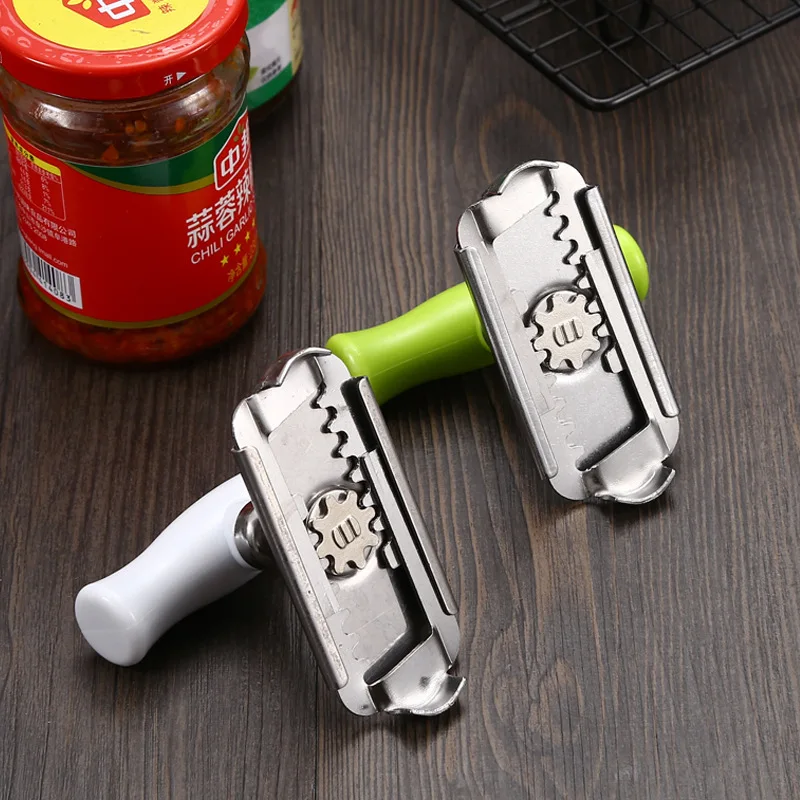 Multi-function Kitchen Gadgets Handy Anti slip Can Lid Opener Manual Adjustable 2 in 1 Bottle Opener and Can Opener