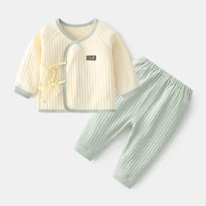Baby Clothing Sets Casual Two-Piece Solid Pure Cotton Toddler Girls Clothing Sets