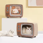 PAKEWAY Television Design Durable Pet Toy Product Indoor Cat House Cardboard Cat Scratcher