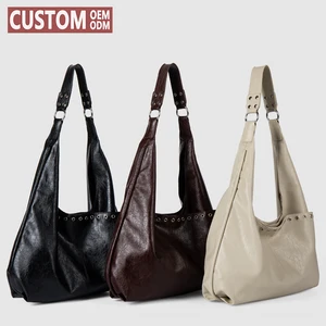Custom Logo Ladies Pu Leather Personalised Tote Bag Casual Totebag Premium Women'S Shoulder Bags