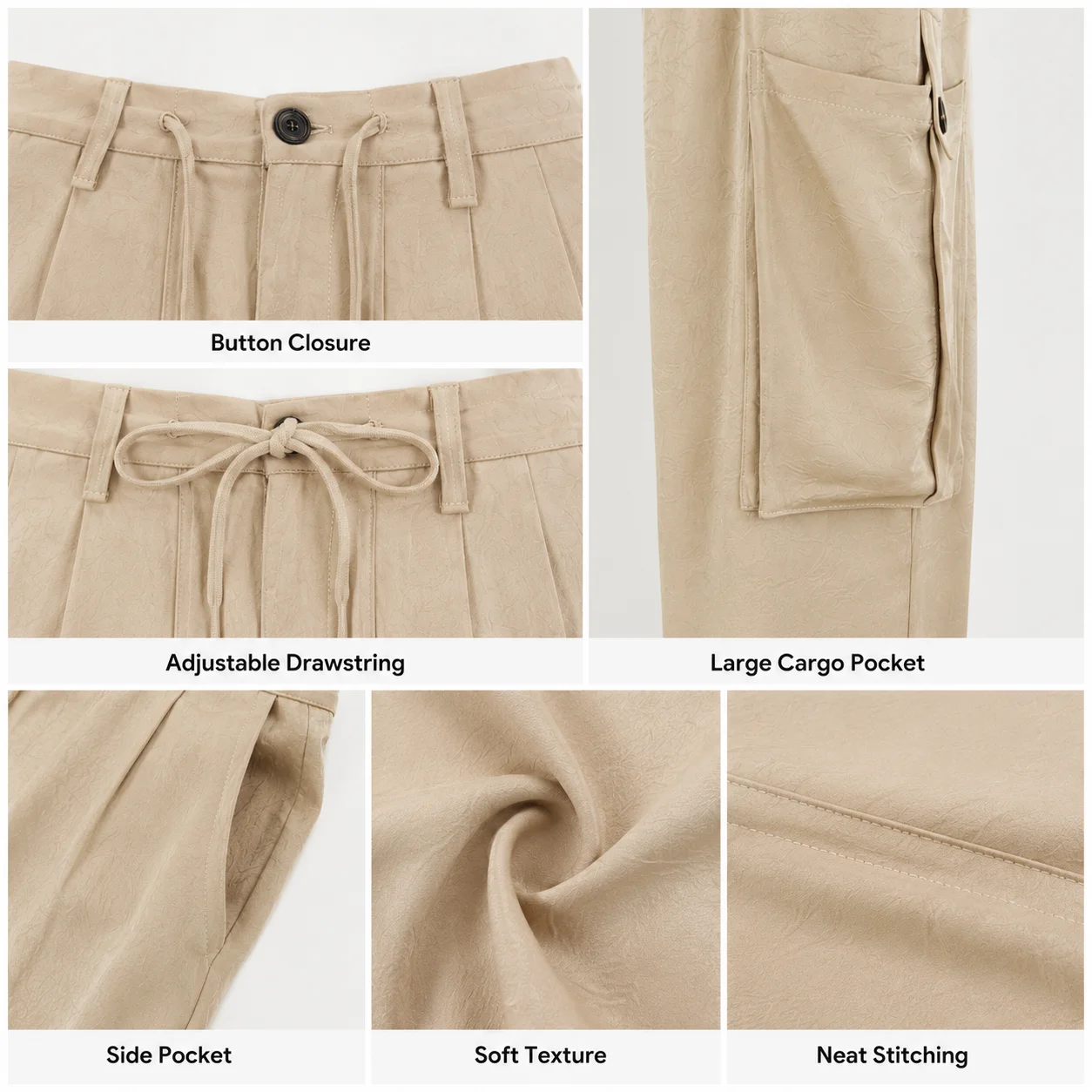 2025 New Women's Harem Pants Mid Waist Loose Fit Paratrooper American Retro Quick Dry Breathable 100% Polyester Spring Workwear