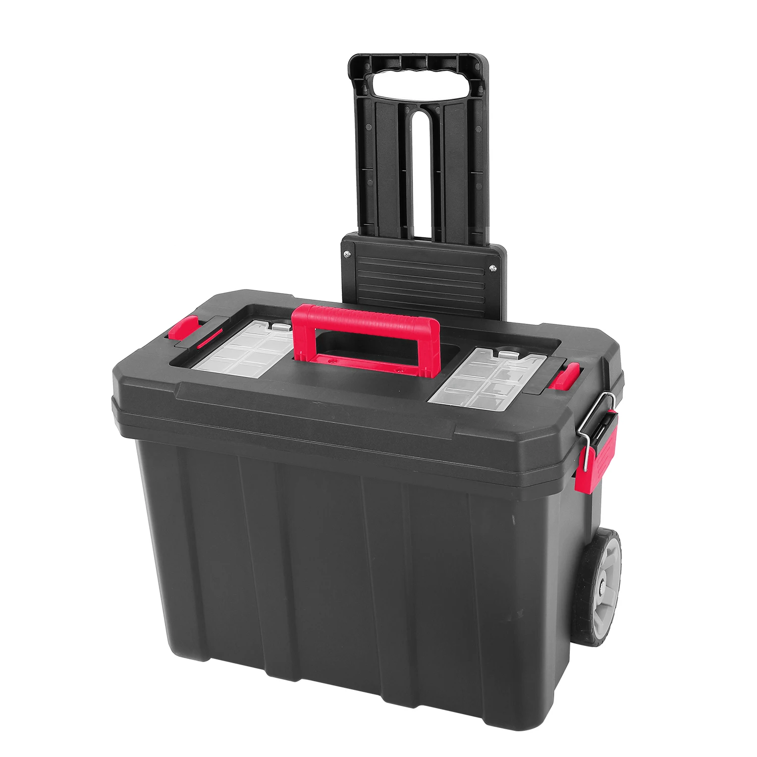 Vertak Draw bar Type Stackable Storage Tool Box Equipment Plastic Rolling Wheeled Tool Box